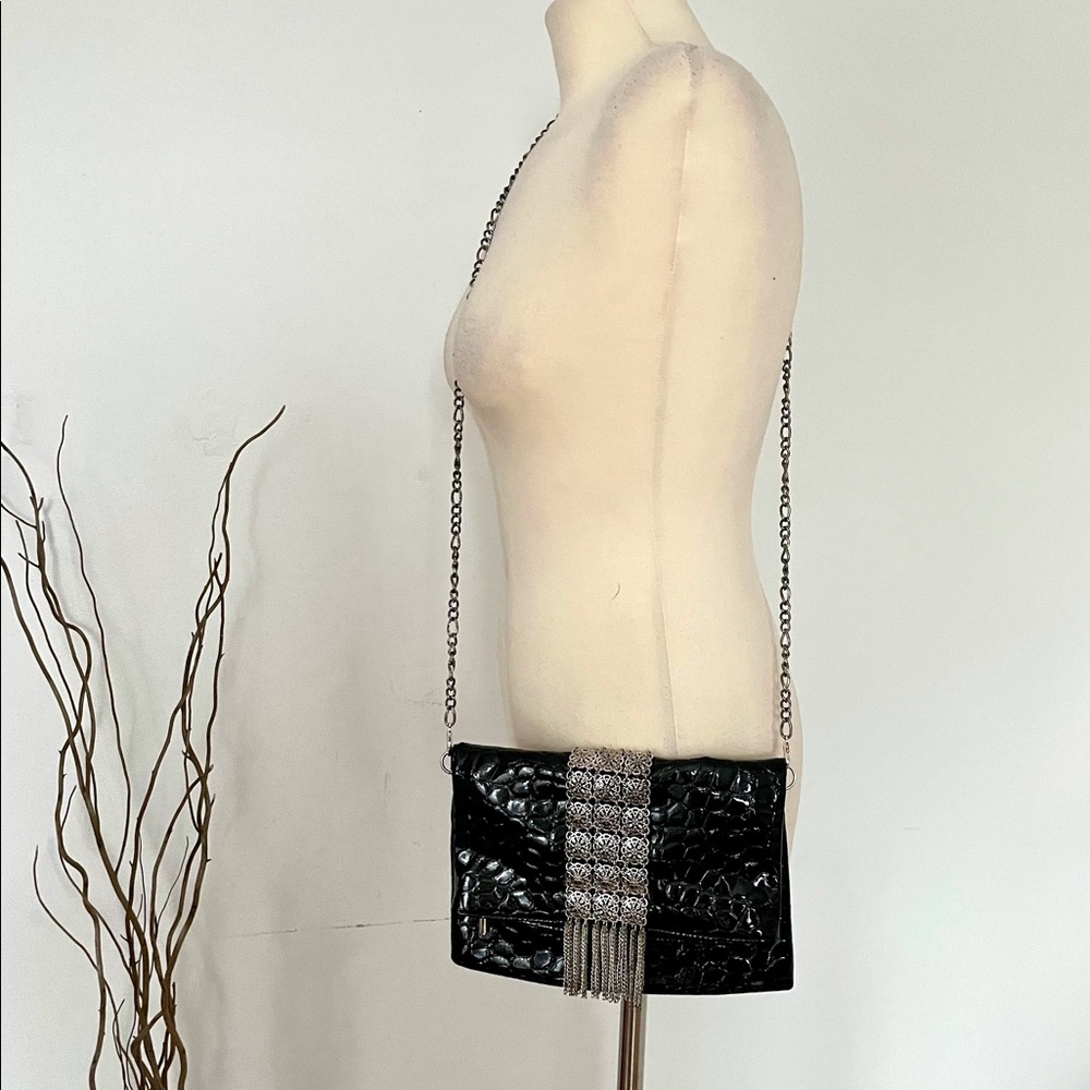 White House Black Market black crossbody/clutch - Picture 3 of 10